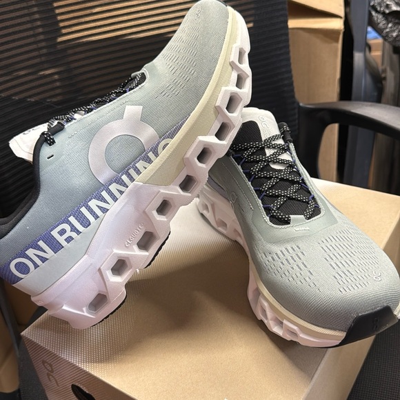 On Running Men's Shoes in Gray and White - Picture 1 of 5